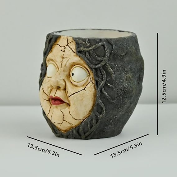 Face Pots for Plants Resin Abstract Head Vase
