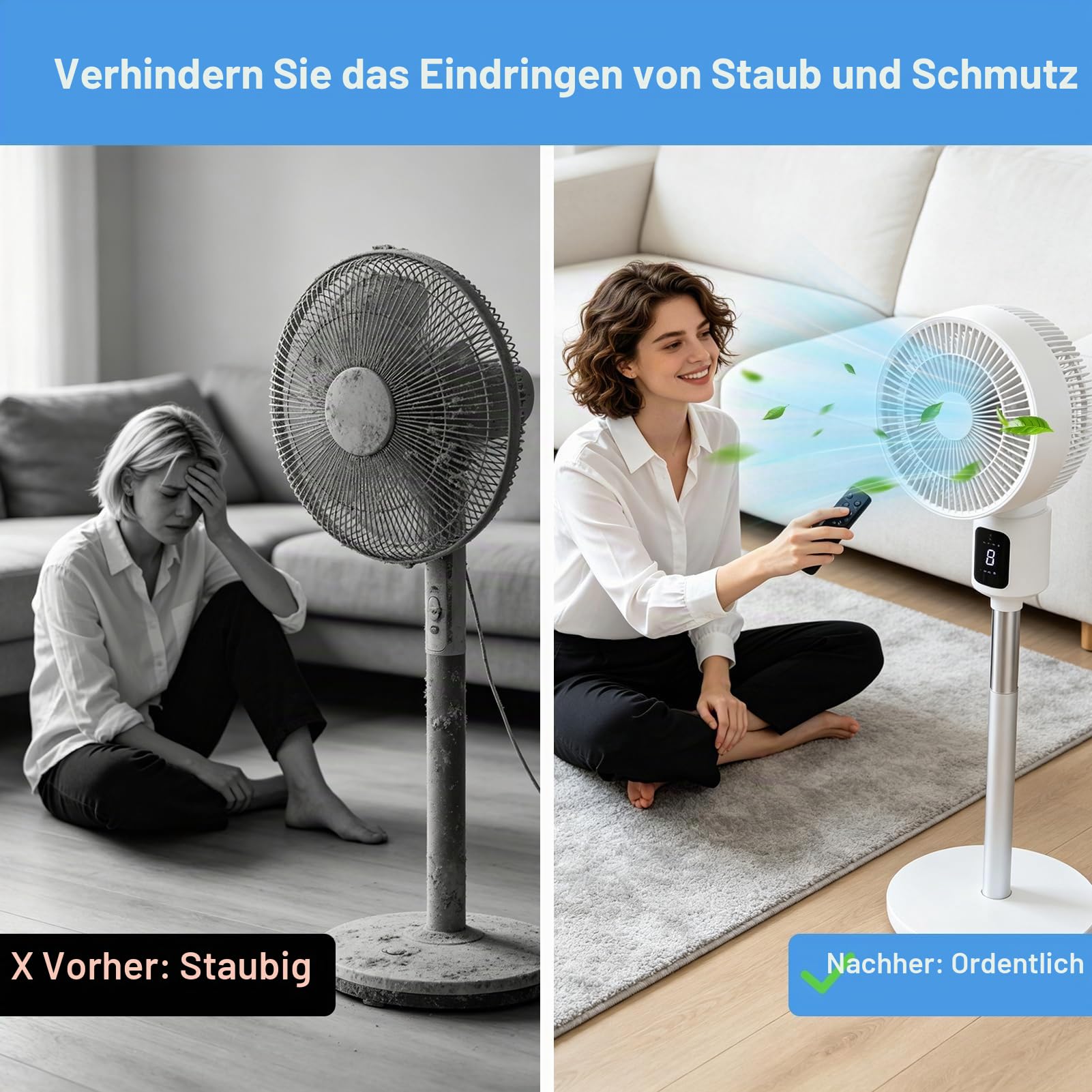 Ventilator Wasserdicht Staubdichte Abdeckung, Waschbarer Standventilator Standventilator Industrieventilator Outdoor, Für Innen Und Außen Haushalt Fan Abdeckung
