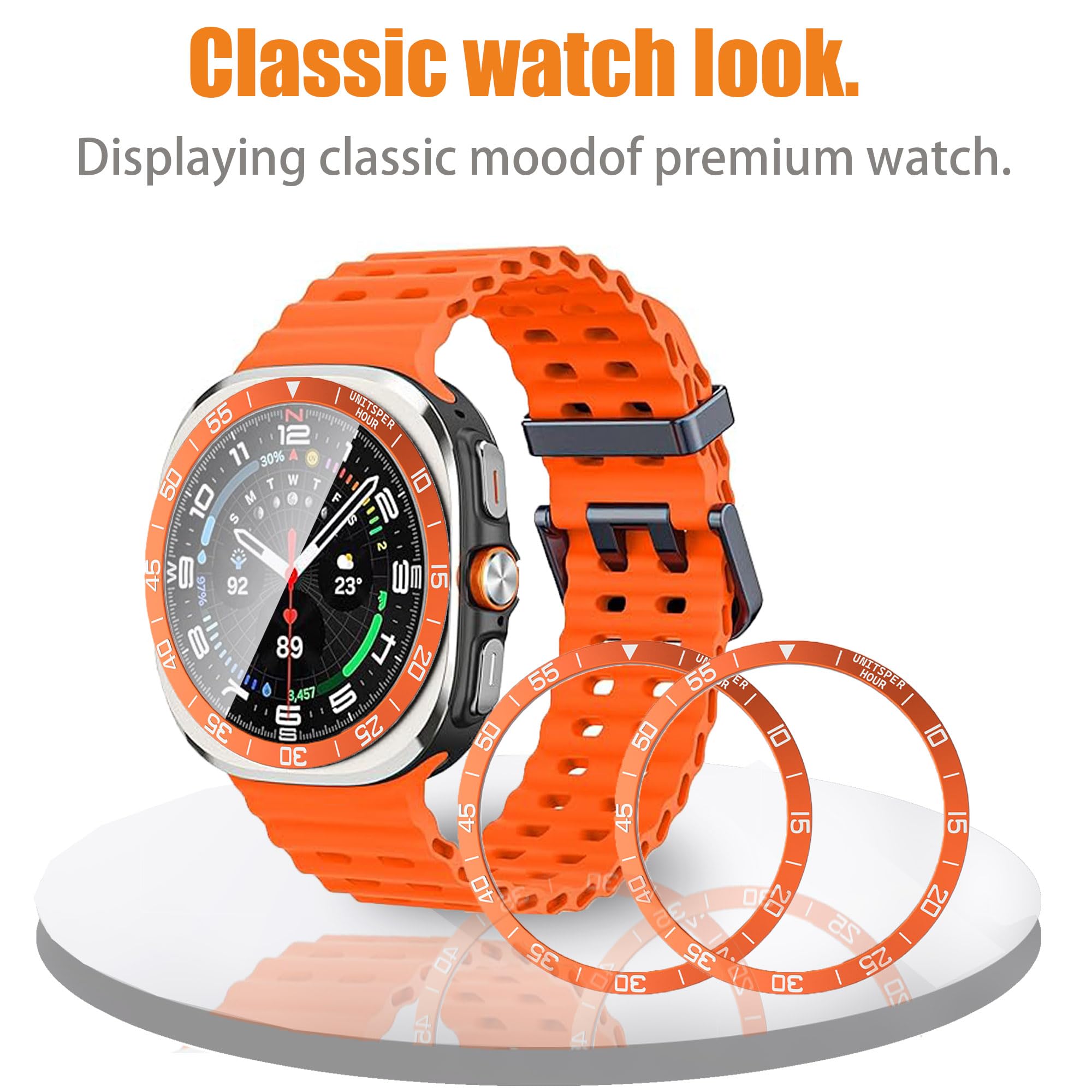 Amazon.co.jp: Lamshaw for Galaxy Watch Ultra 47mm ベゼルリング
