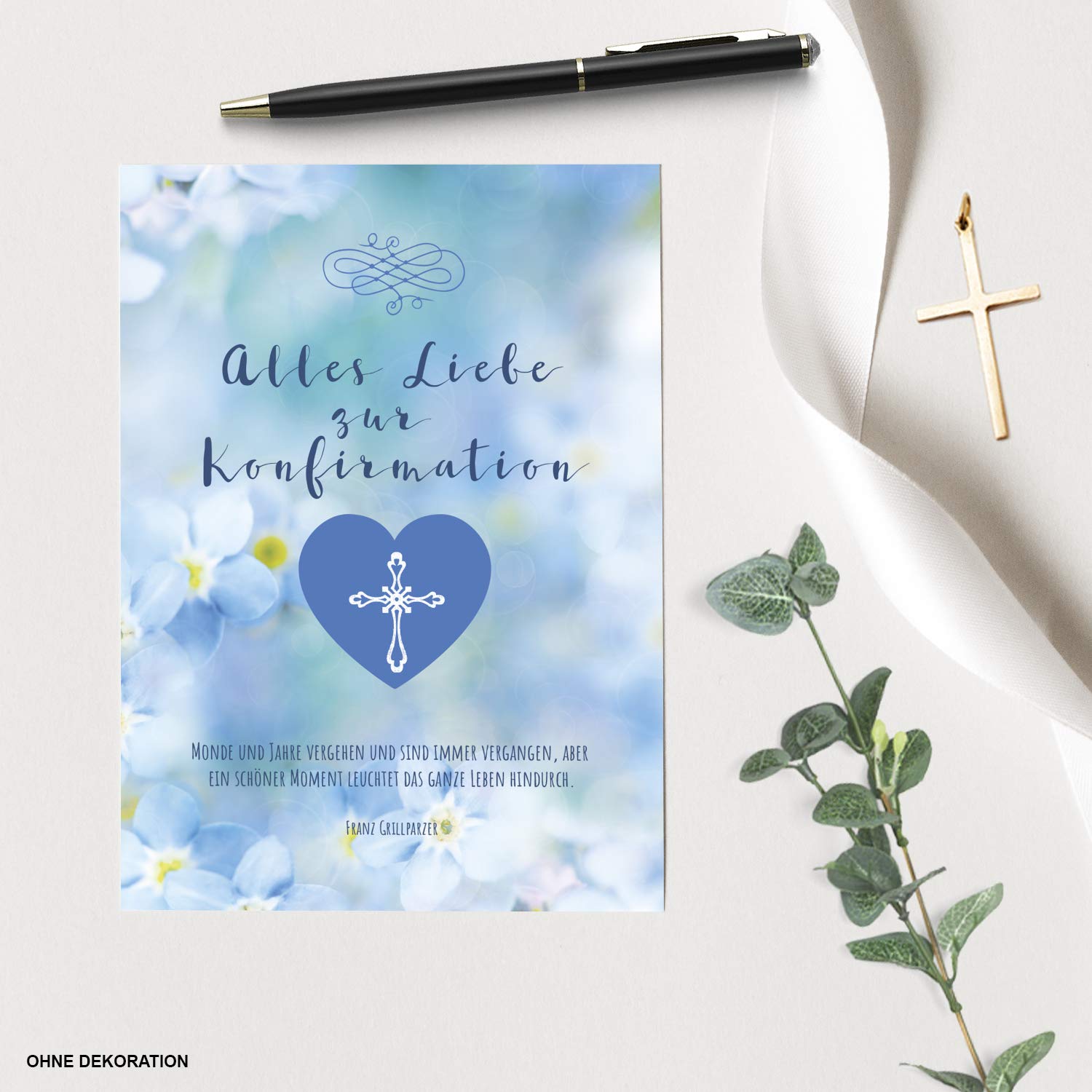Konfirmationskarte Mit Umschlag – „Alles Liebe Zur Konfirmation“ – DIN A6, Moderne Gestaltung Für Glückwünsche