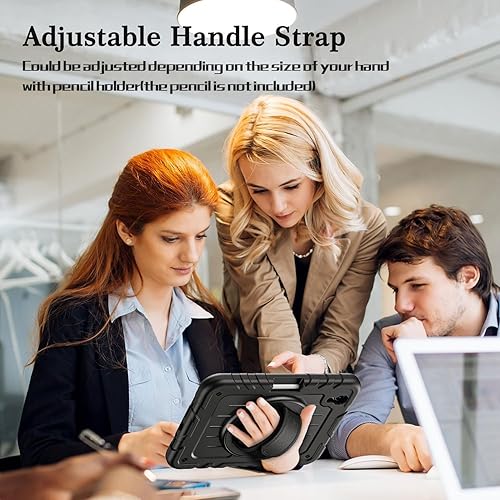 Miniatura 8 de Funda para iPad mini 7 A17 ProiPad mini 6 de 8.3 pulgadas, funda para iPad mini de 76 generación (20242021) con soporte para lápizsoporte, correa de