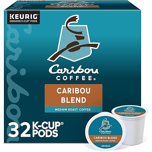 Caribou Coffee Caribou Blend, Keurig Single-Serve K-Cup Pods, Medium Roast Coffee, 32 Count(Pack of 1)
