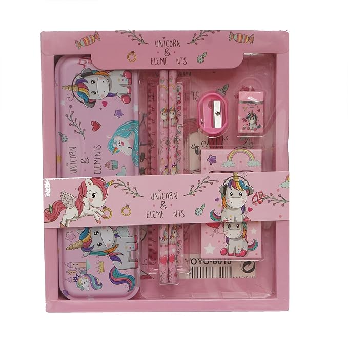 Buy Unicorn Stationary Set Unicorn Pencil Box, Pencil Sharpner Eraser