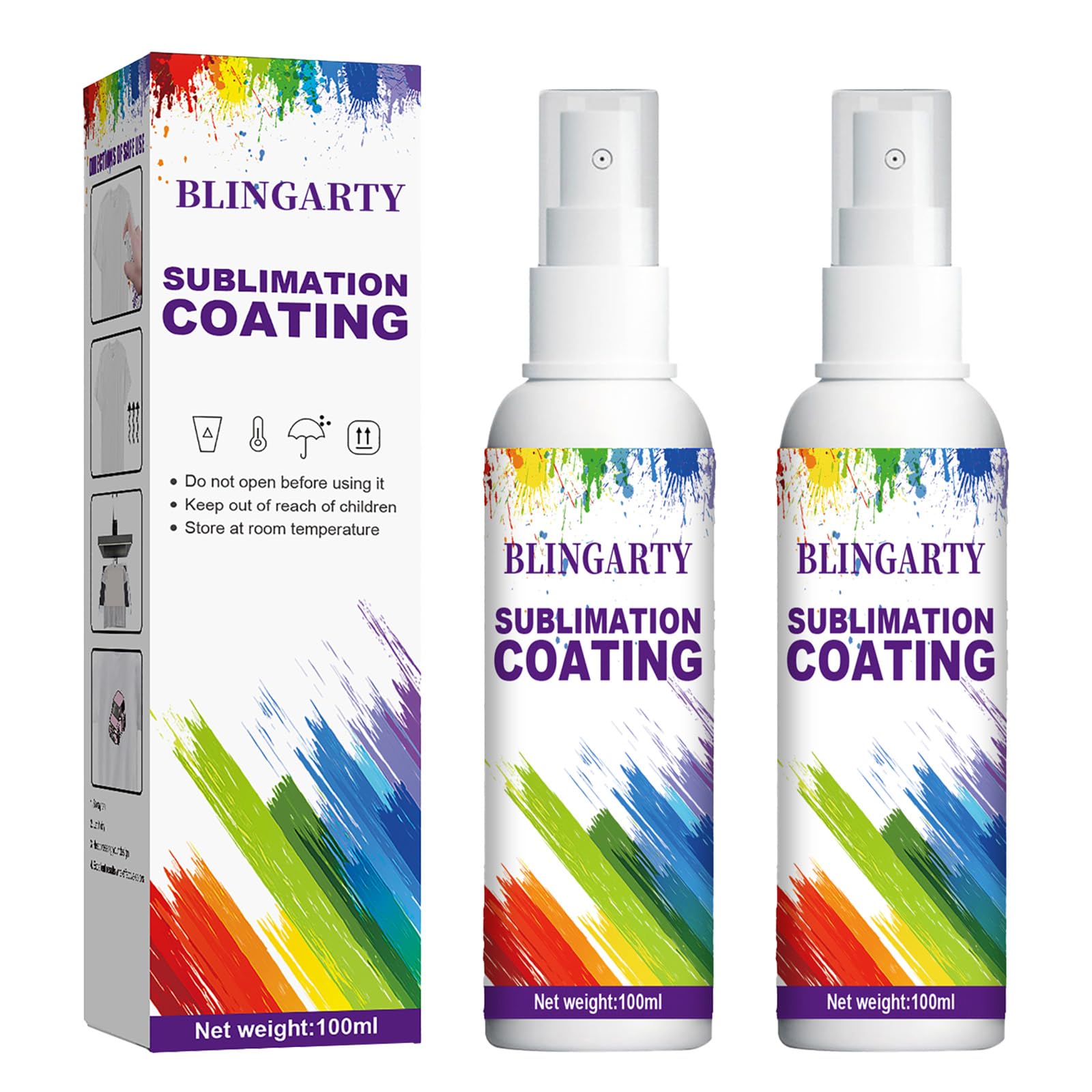 Sublimation Coating Spray for Cotton T-Shirts, All Fabric Including Polyester, Carton, Tote Bag, Pillows,Socks with high Gloss Finish and Quick Dry Formula 1 Step Process-image-3