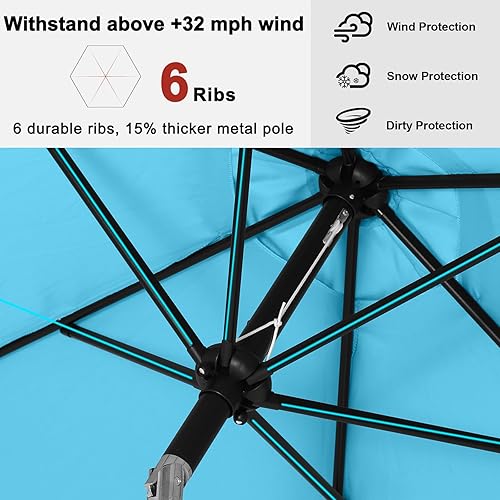 Miniatura 4 de Abccanopy Sombrillas duraderas de 7.5pies, para patio, turquesa