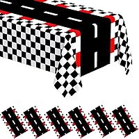 Vista 111 de WNINK Paquete de 6 manteles desechables negros de 54 x 108 pulgadas, para barbacoa, cumpleaños, picnic, despedida de soltera, compromiso, boda