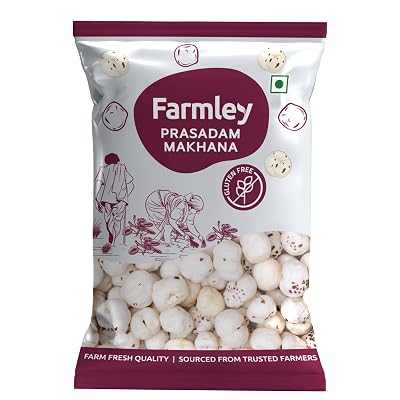 Farmley Prasadam Makhana, 250 g, Fit for Fasting | Foxnuts, Lotus Puffs | Rich in Calcium, Maintains Weight, Healthy Sna