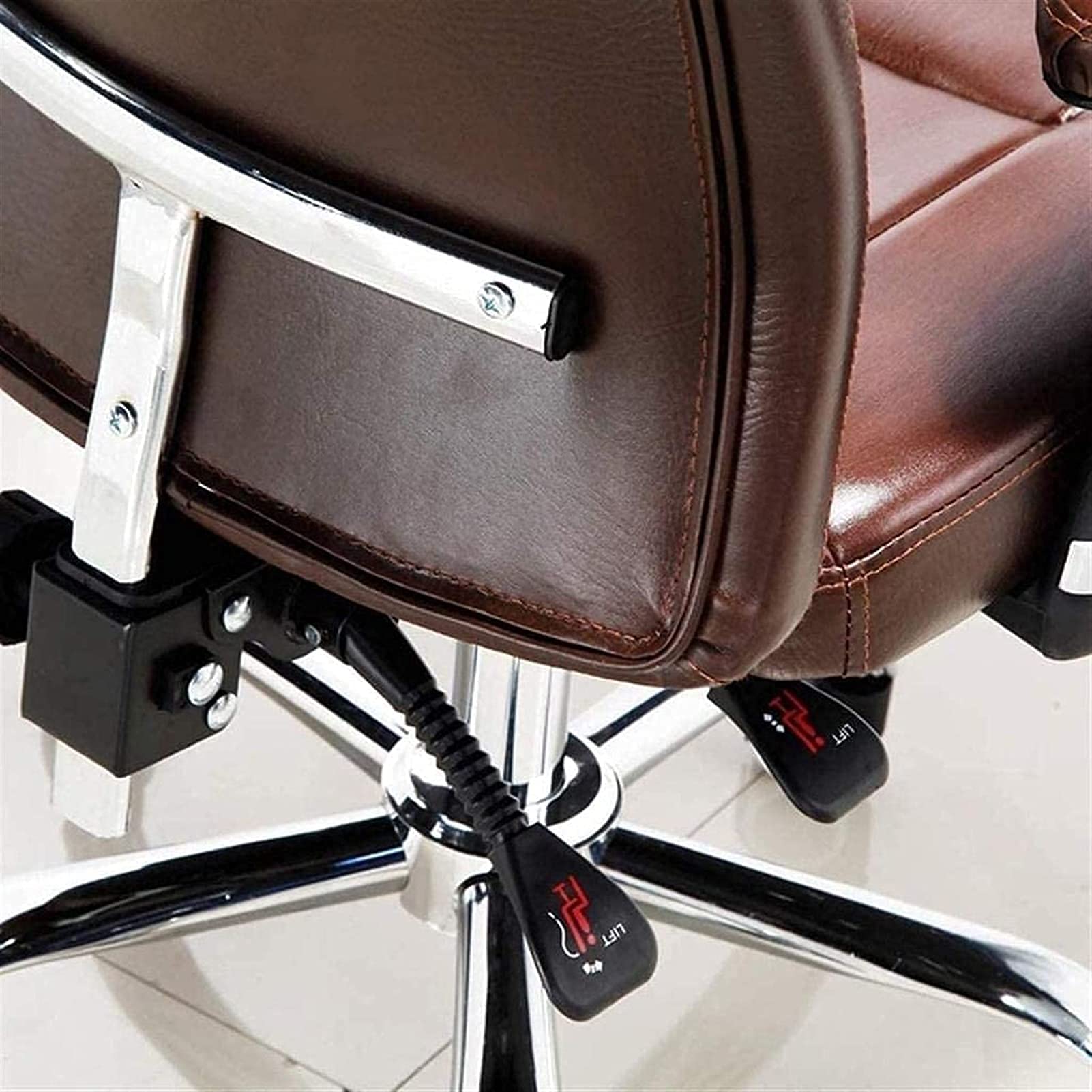 Fotel biurowy Boss Fotel biurowy Ergonomiczny fotel biurowy Regulowany fotel komputerowy z wysokim oparciem, Fotel biurowy PU Skórzany fotel konferencyjny dla kadry kiero