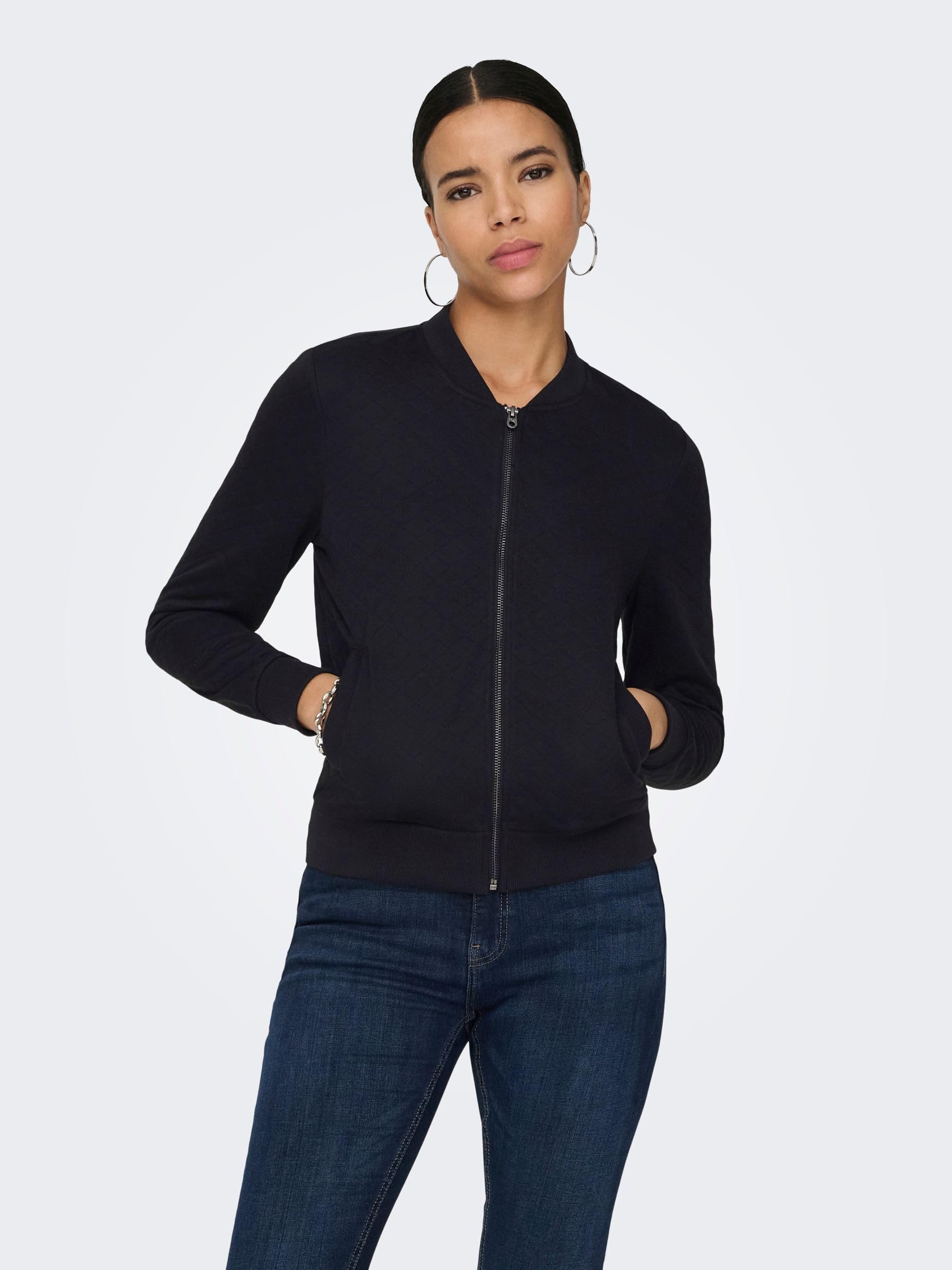 Only Bomber Sweatshirt - Giacca in Felpa da Donna, NULL, NULL