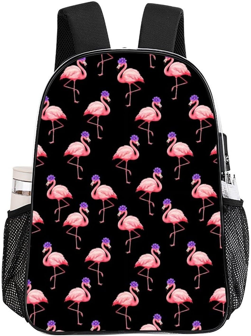 Clear Backpack with Reinforced Shoulder Straps, Compatible with Lovely Animal Pink Flamingo Clear Bag for Concert Sport Event Festival Work Travel