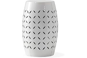 White Round Outdoor Side Table for Patio