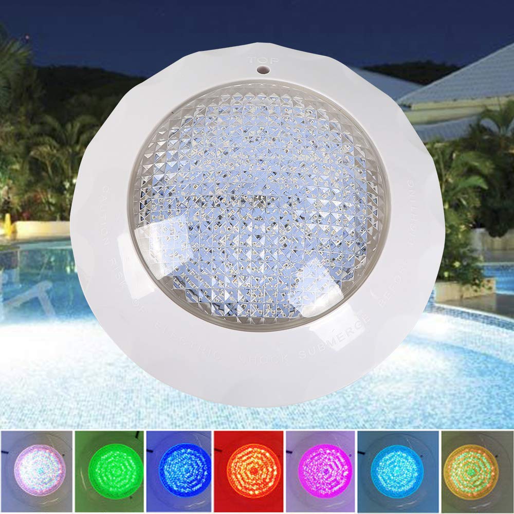 Lampa podwodna LED, 45 W, oświetlenie basenu, oświetlenie RGB, SPA, pilot zdalnego sterowania, wodoszczelne oświetlenie basenu, do ogrodu skalnego, akwarium, fontanny, ogrodu