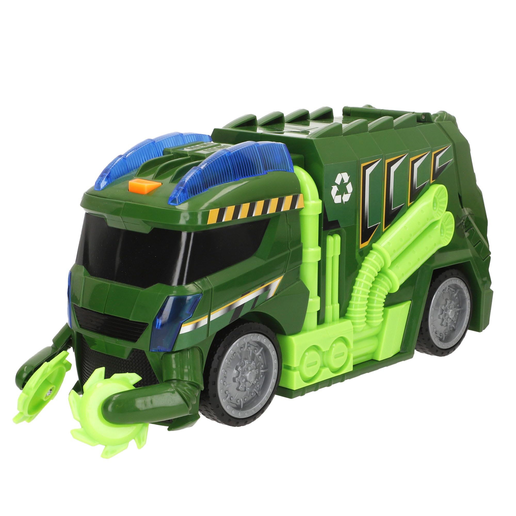 ColorBaby Teamsterz 39502 Recycling Truck, Lights and Sound, Car Games, Ambulance, Toy Vehicle, Children's Toy, Recommended from 3 Years