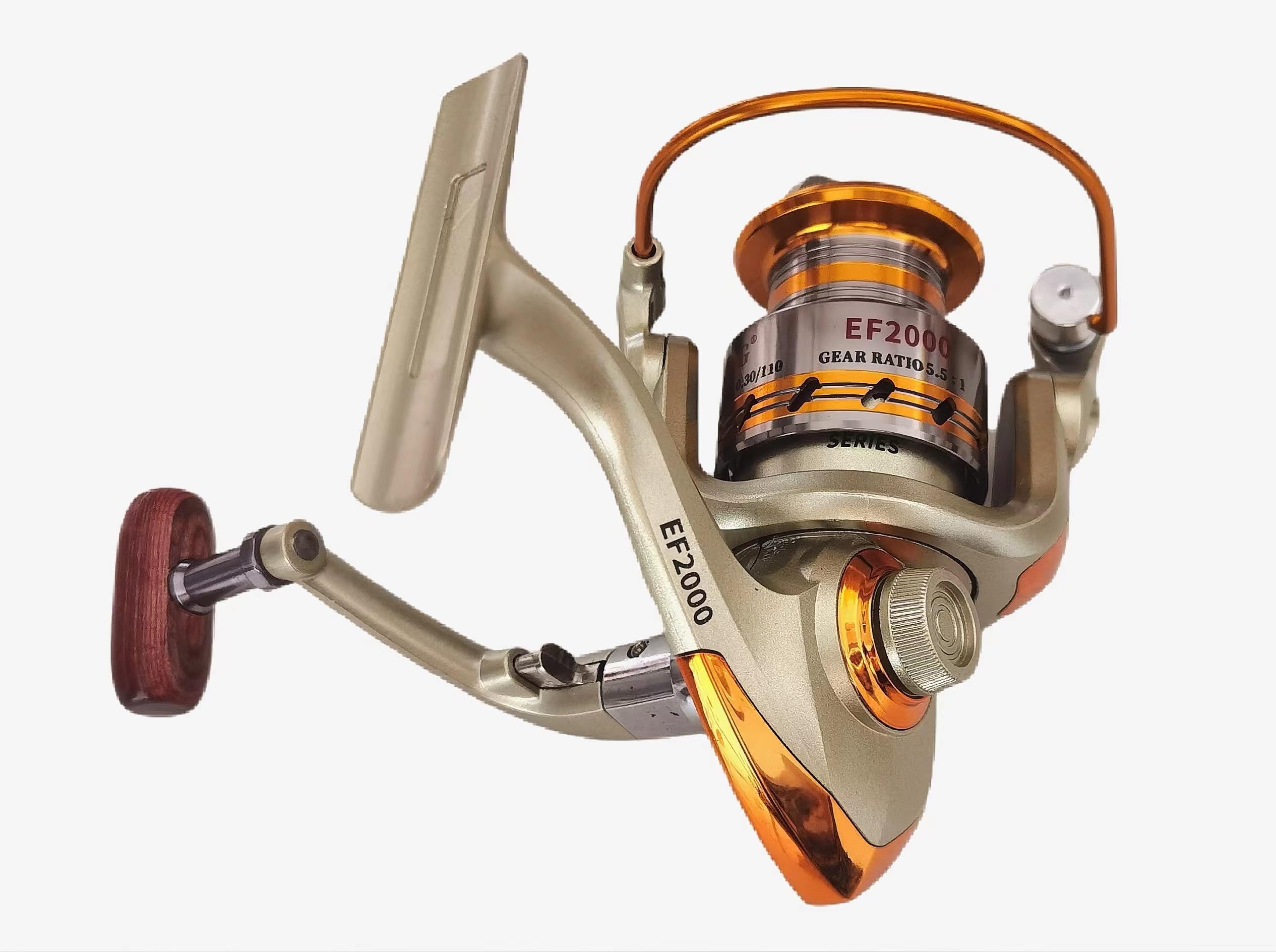 Yumoshi Fishing Spinning Reel 12 BB Whole Metal Line Cup, Affordable Smooth Reel with Graphite Body (EF2000) : Sports & Outdoors