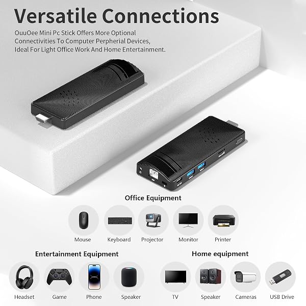 Mini PC Stick Fanless, Micro Computer Stick Pentium N4200 4GB 64GB eMMC (1.1 GHz), Small PC, USB3.0 X 2 Gigabit Ethernet 4K 60Hz, WiFi BT 5.0 HDMI 2.0 for Business Industrial IOT Media, Office - 4