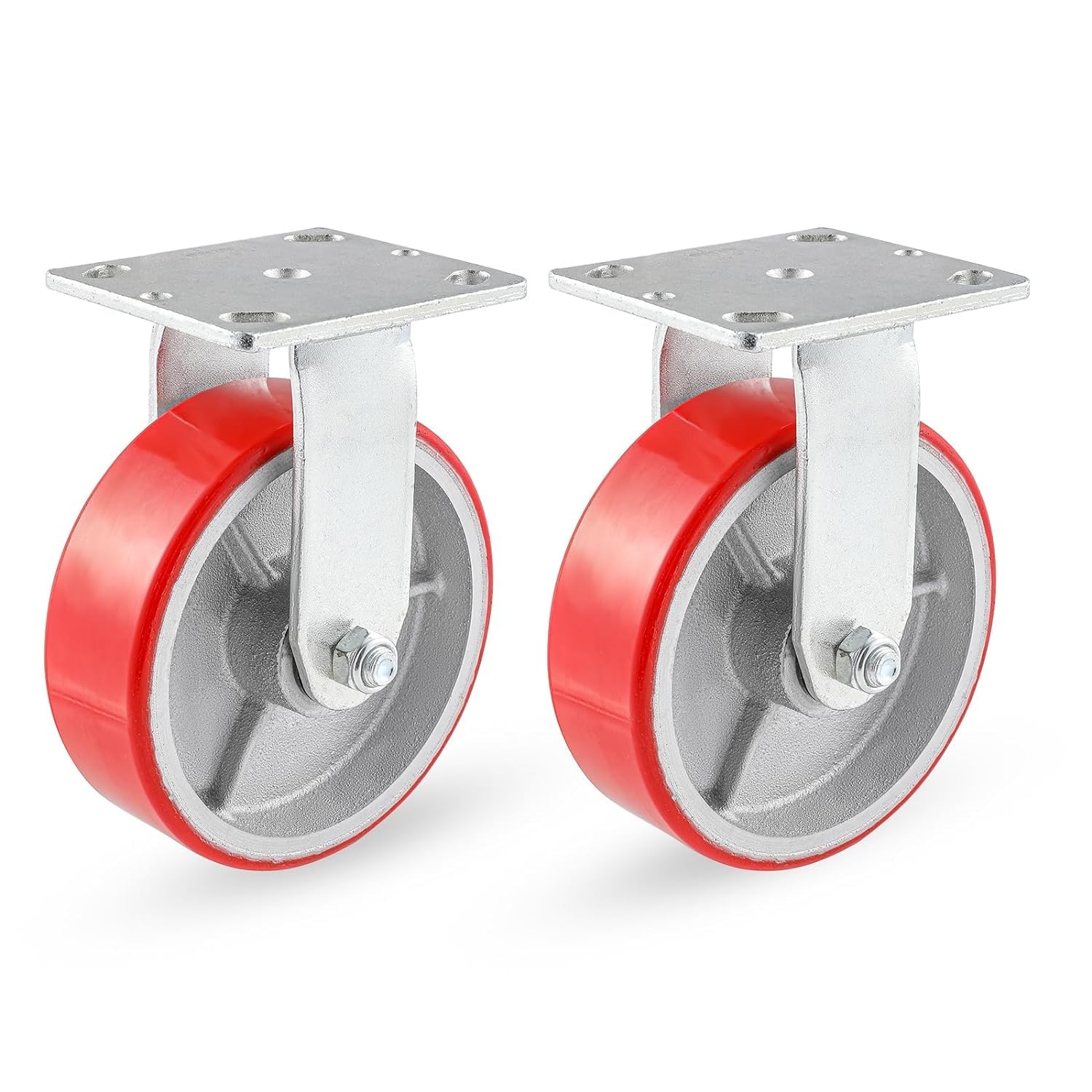 3"x2" Industrial Casters- Heavy Duty Casters,Polyurethane on Aluminum Casters Set of 4 - Loading Capacity up to 2800LB.Use for workbenches, Machines,Equipment (3inch Swivel and Rigid)