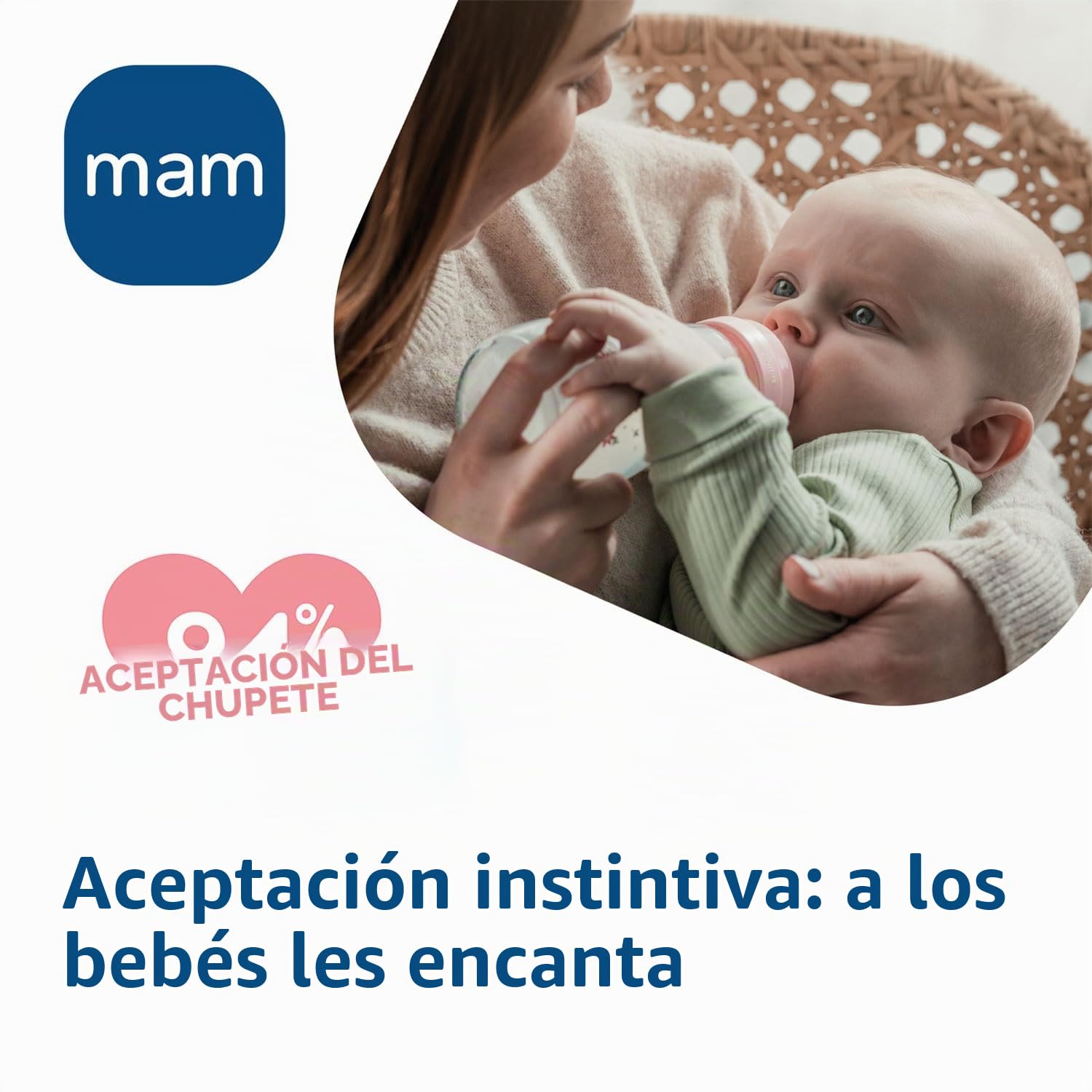 MAM Tetina 0, Pack de 4 tetinas para biberón, flujo recién nacido, 0m+, para leche de madre & Fórmula para bebé 1