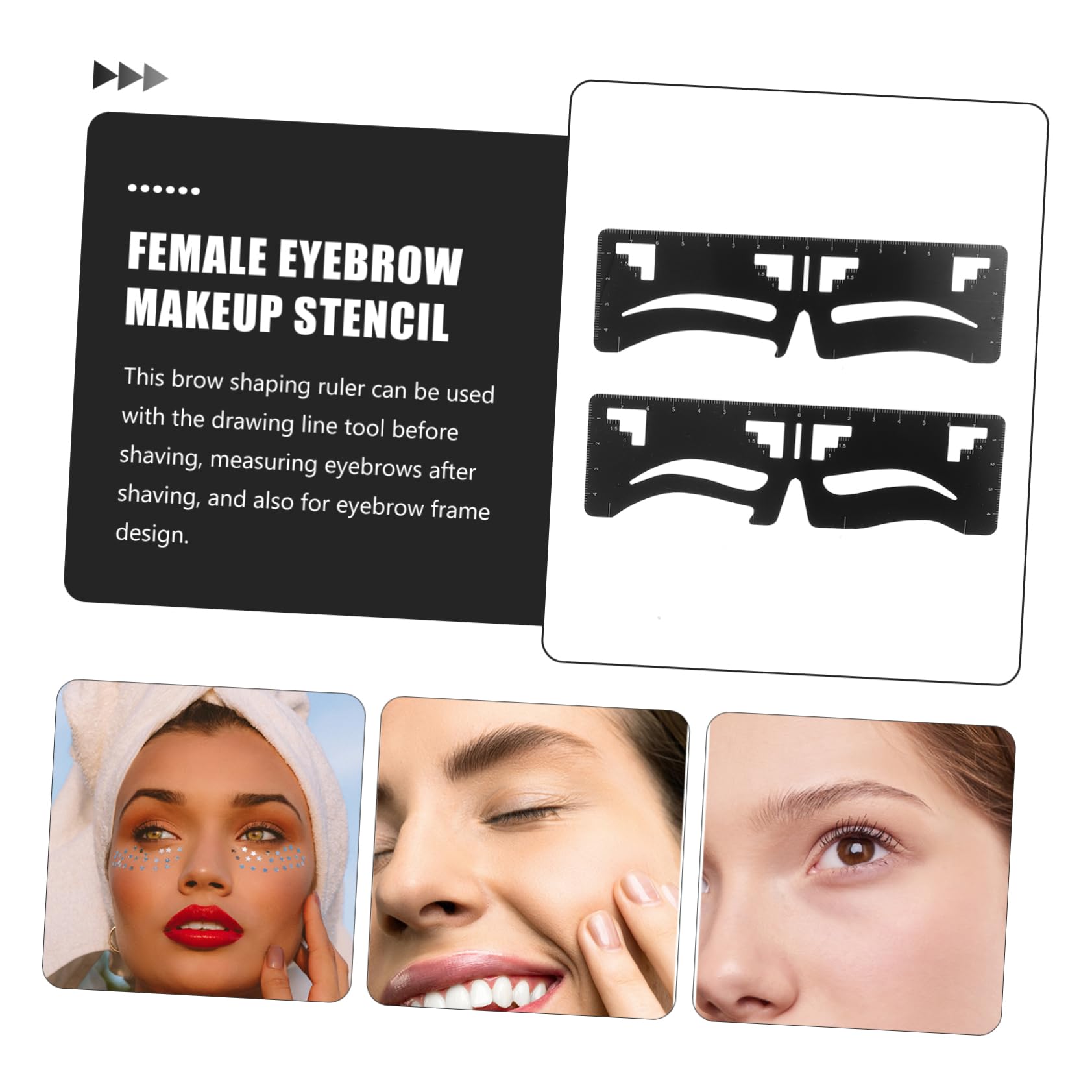 minkissy 6 Pz righello per sopracciglia modello di microblading modello per modellare le sopracciglia abito pratico strumento per il trucco femminile stencil per il trucco delle donne