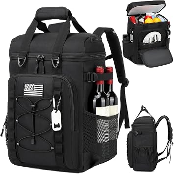 Tactical Cooler Backpack - 42 Cans Backpack Coolers Insulated Leak Proof for Men & Women, Soft Cooler Insulated Backpack for Lunch, Work, Camping, Hiking, Picnic, Beach & Travel
