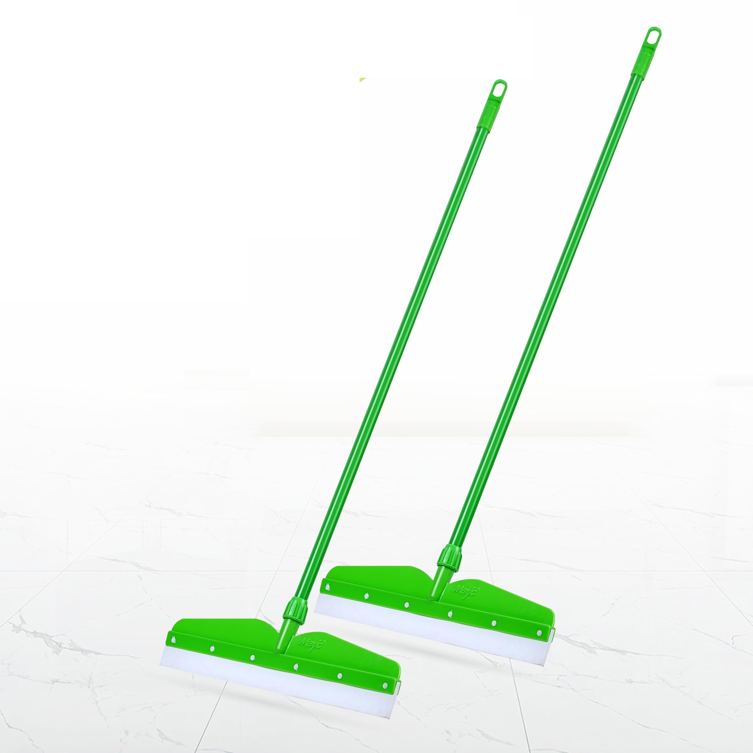 Mazic Jumbo Wiper for Floor Cleaning Long Handle with Wide Foam for Home Multipurpose uses Bathroom Cleaning, Water Swiping (Pack of 2, Green) (B0C9473T53) Amazon Price History, Amazon Price Tracker