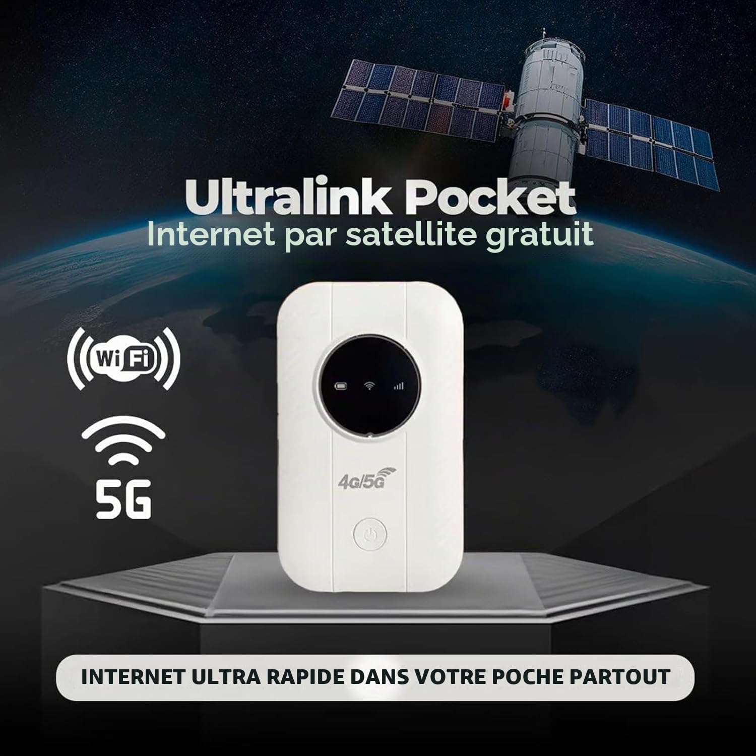 Ultralink Pocket Router, Ultralink Pocket WiFi, Ultralink Pocket [Free Internet in Your Pocket], Ultra Link Free WiFi Router Unlimited Satellite Internet, High Speed Smart Router for Anywhere (2Pcs)