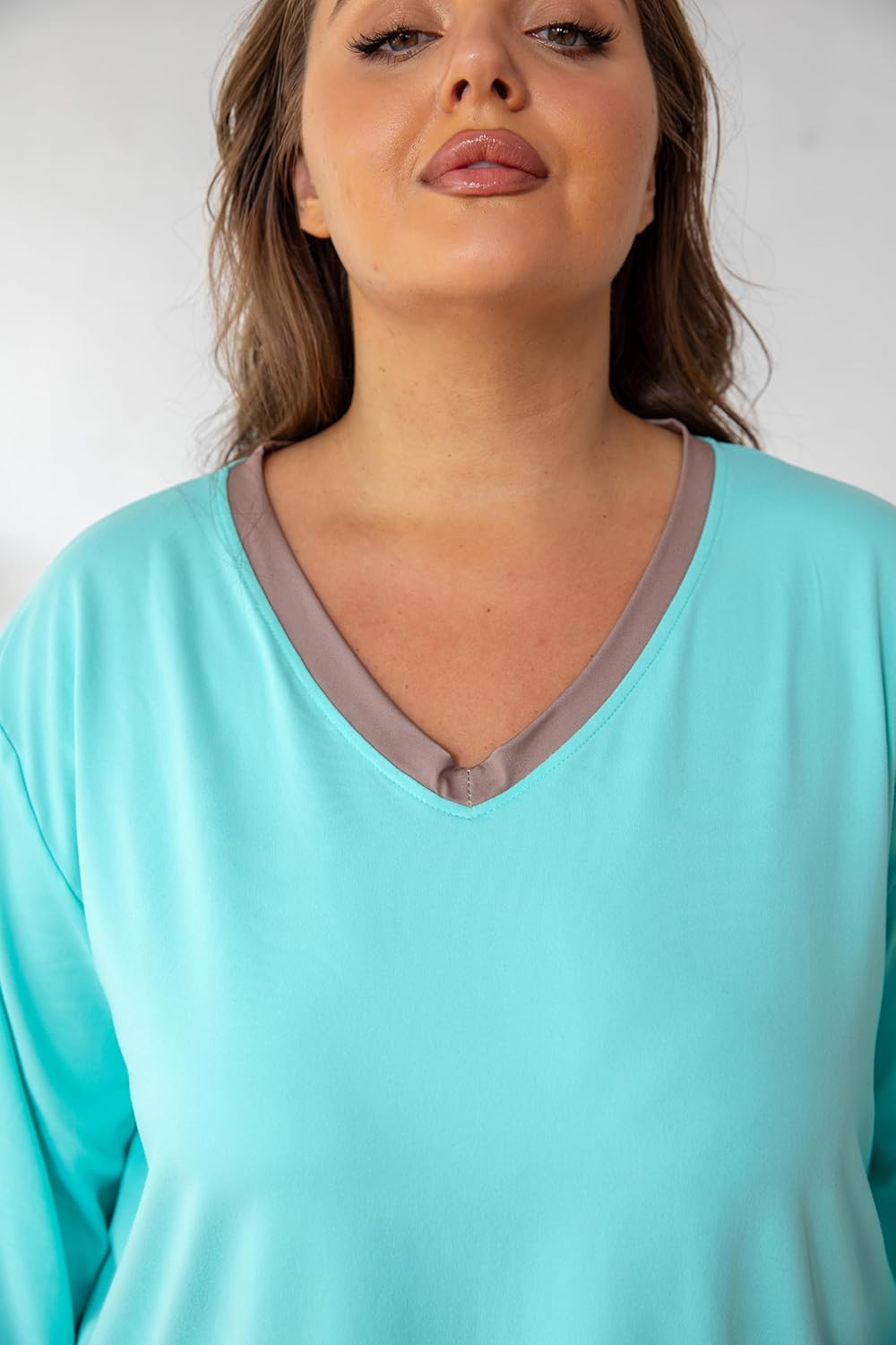 Vozanet Women's Pajama Sets Short Sleeve with Long Pant Soft Sleepwear Printed pj Loungewear With TWO Pockets Size 1X to 5X - Image 5