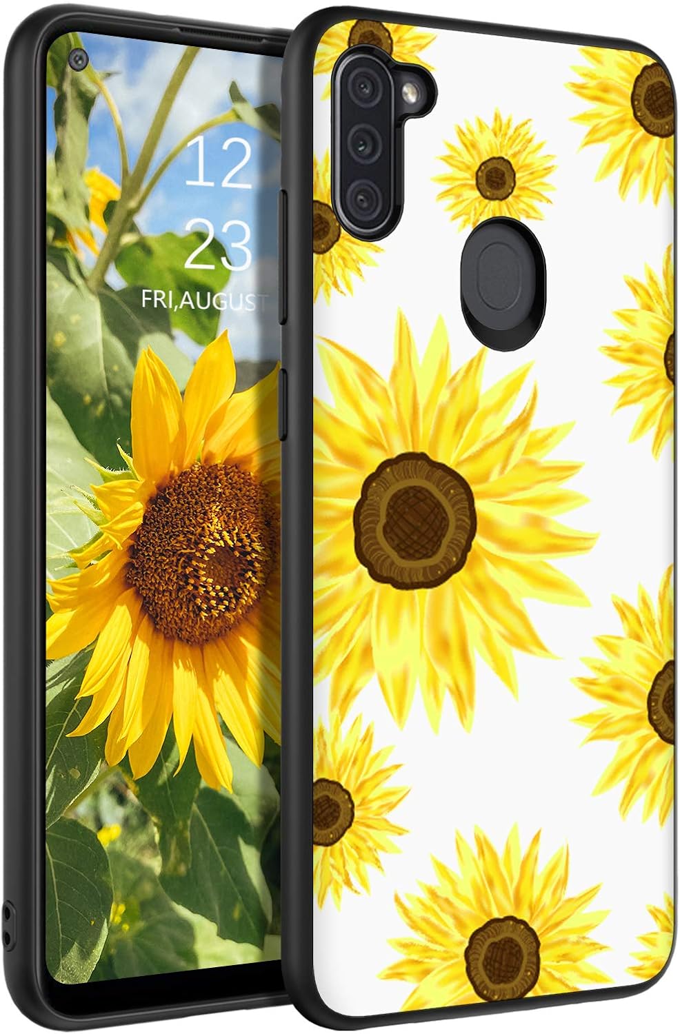 BENTOBEN Samsung Galaxy A11 Case, Slim Fit Glow in The Dark Soft Flexible Bumper Protective Shockproof Anti Scratch Non-Slip Cute Phone Cases Cover for Samsung Galaxy A11 6.4 Inch (2020), Sunflower