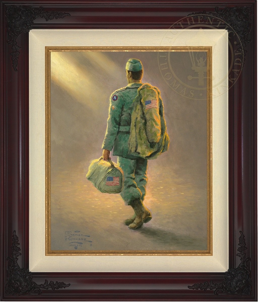 Heading Home Thomas Kinkade 20" x 16" Artist Proof Framed Limited Edition Canvas Painting Artwork