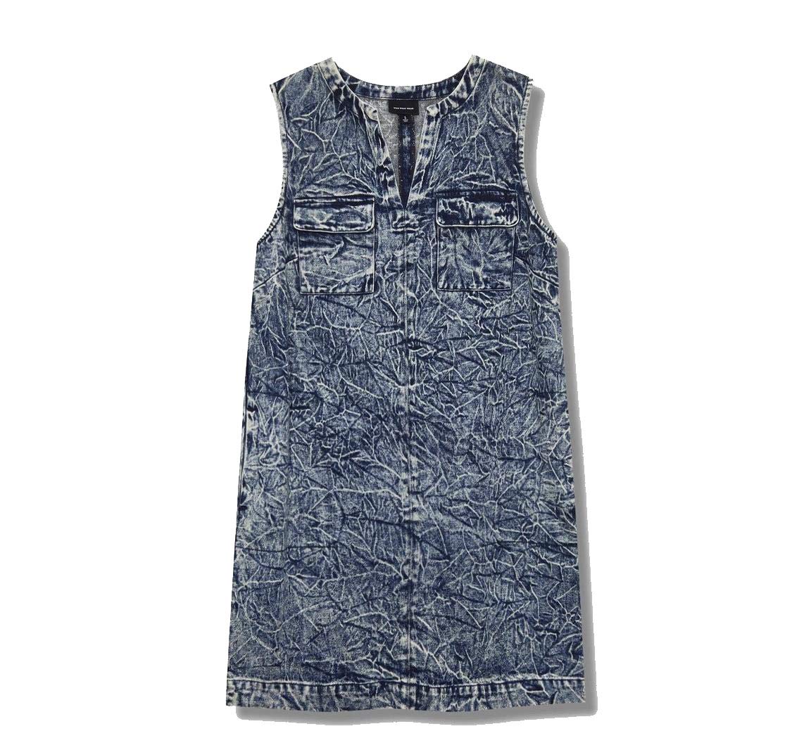 Women's Sleeveless Dress (Blue)