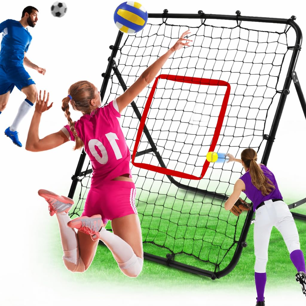 Rete di rimbalzo durevole per pallavolo All-Sport - Facile installazione per giocare da solo e di squadra