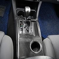 Vista 5 de LLKUANG Fibra de carbono real Control central de cambio de engranajes Panel Trim para Toyota Tacoma 2011 2012 2013 2014 2015 Interior Accesorios
