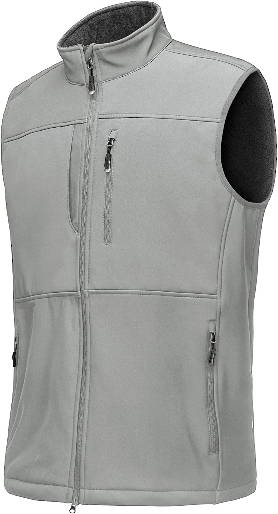 33,000ft Mens Softshell Gilet Activewear Vests Windproof Fleece Lined Outerwear Zipped Pockets Sleeveless Softshell Jacket for Leisure, Golf, Travelling