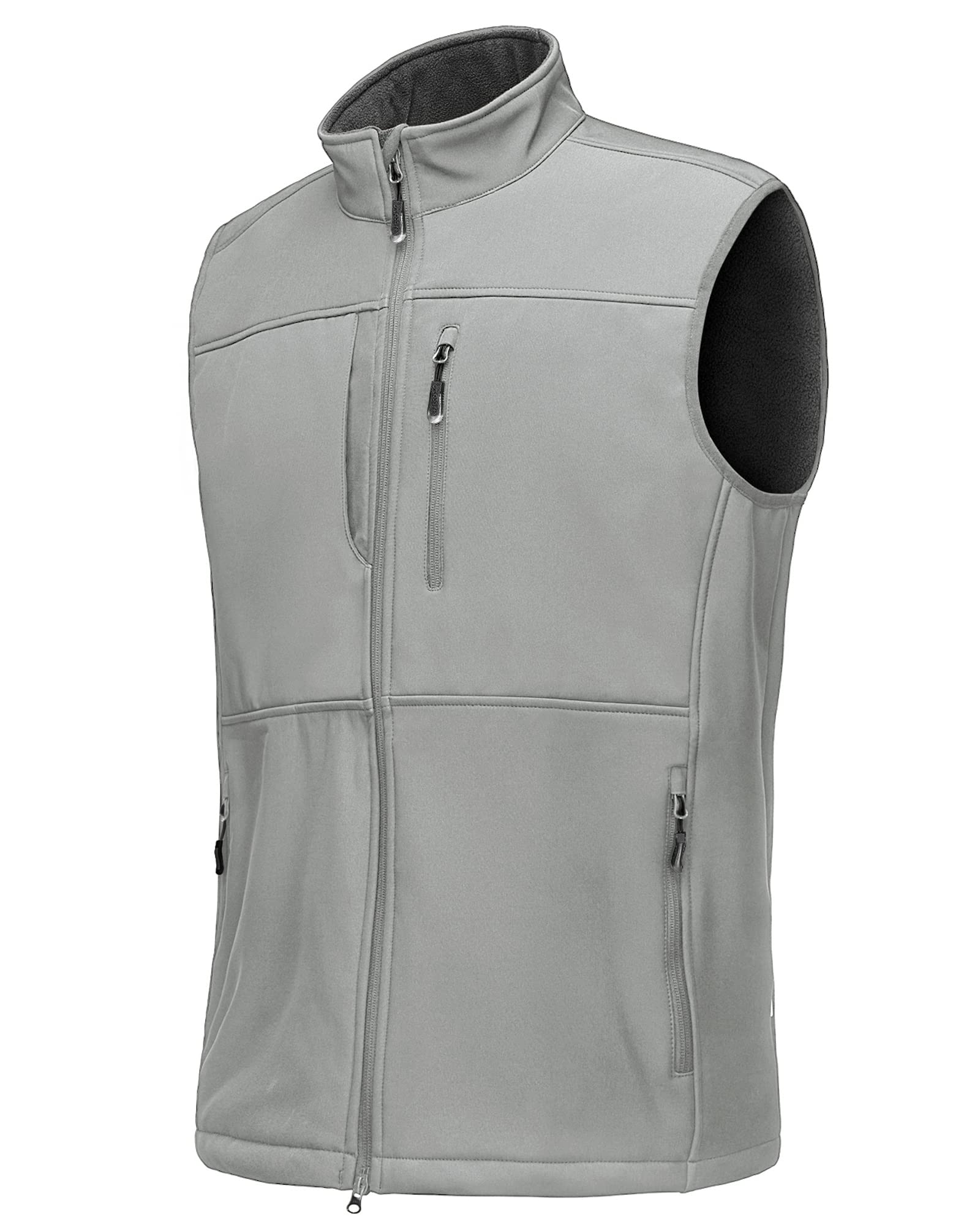 33,000ft Mens Softshell Gilet Activewear Vests Windproof Fleece Lined Outerwear Zipped Pockets Sleeveless Softshell Jacket for Leisure, Golf, Travelling