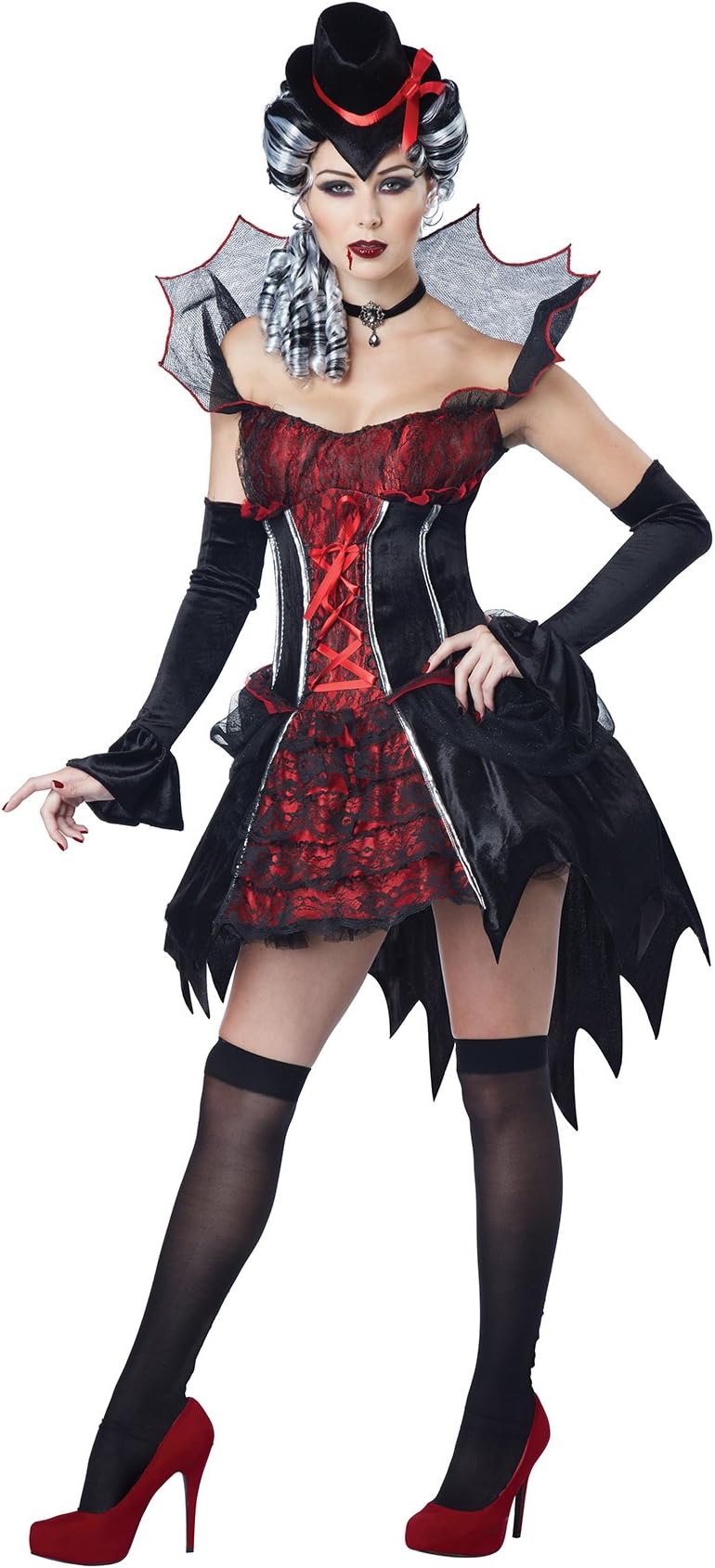 California Costumes Women's Transylvanian Temptress, Black/red Medium
