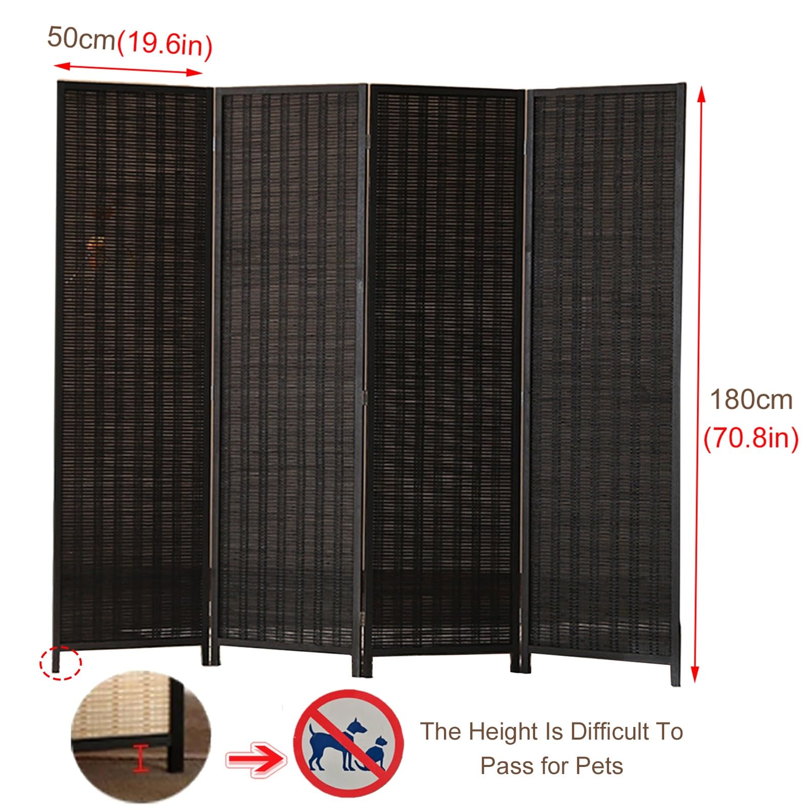 Amazon｜パーテーション 衝立 部屋 仕切り 間仕切り 4枚の屏風部屋