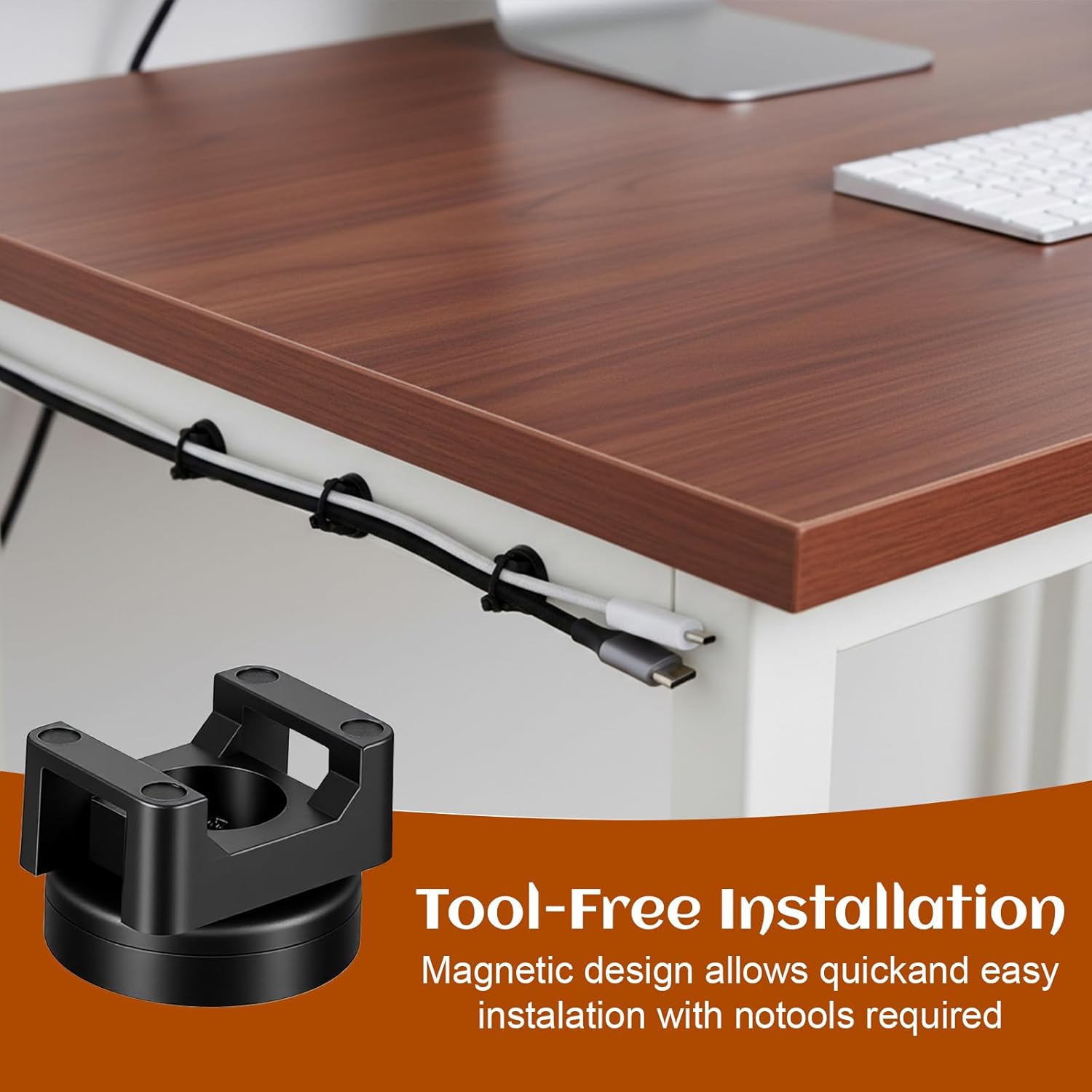 20 Pack Magnetic Zip Tie Mount Heavy Duty Magnetic Cable Zip Tie Base, Tie Mounts, Magnetism Wire Clamps, Magnet Zip Ties Holders, Zip Tie Organizer Magnet Wire Management Clips