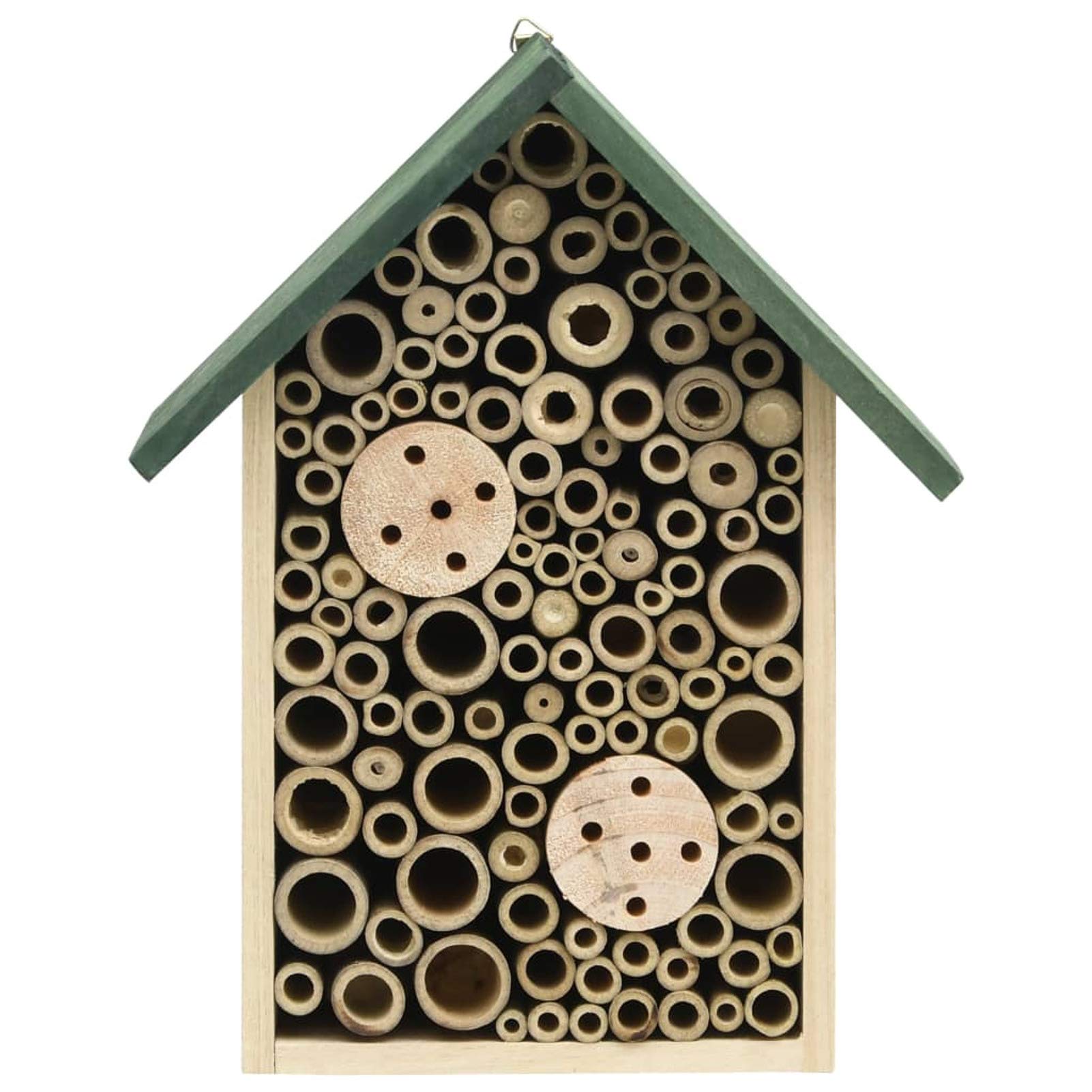 Casette per Insetti 2 pz 23x14x29 cm in Legno Massello di Abete,Hotel per Insetti,in Legno,Naturale,per api Selvatiche,Coccinelle,Mosche,Farfalle,bombi,Insetti Volanti,apiari