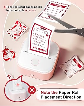 Memoking T02 Sticker Paper Red on White, 50mmx3.5m, 3 Rolls