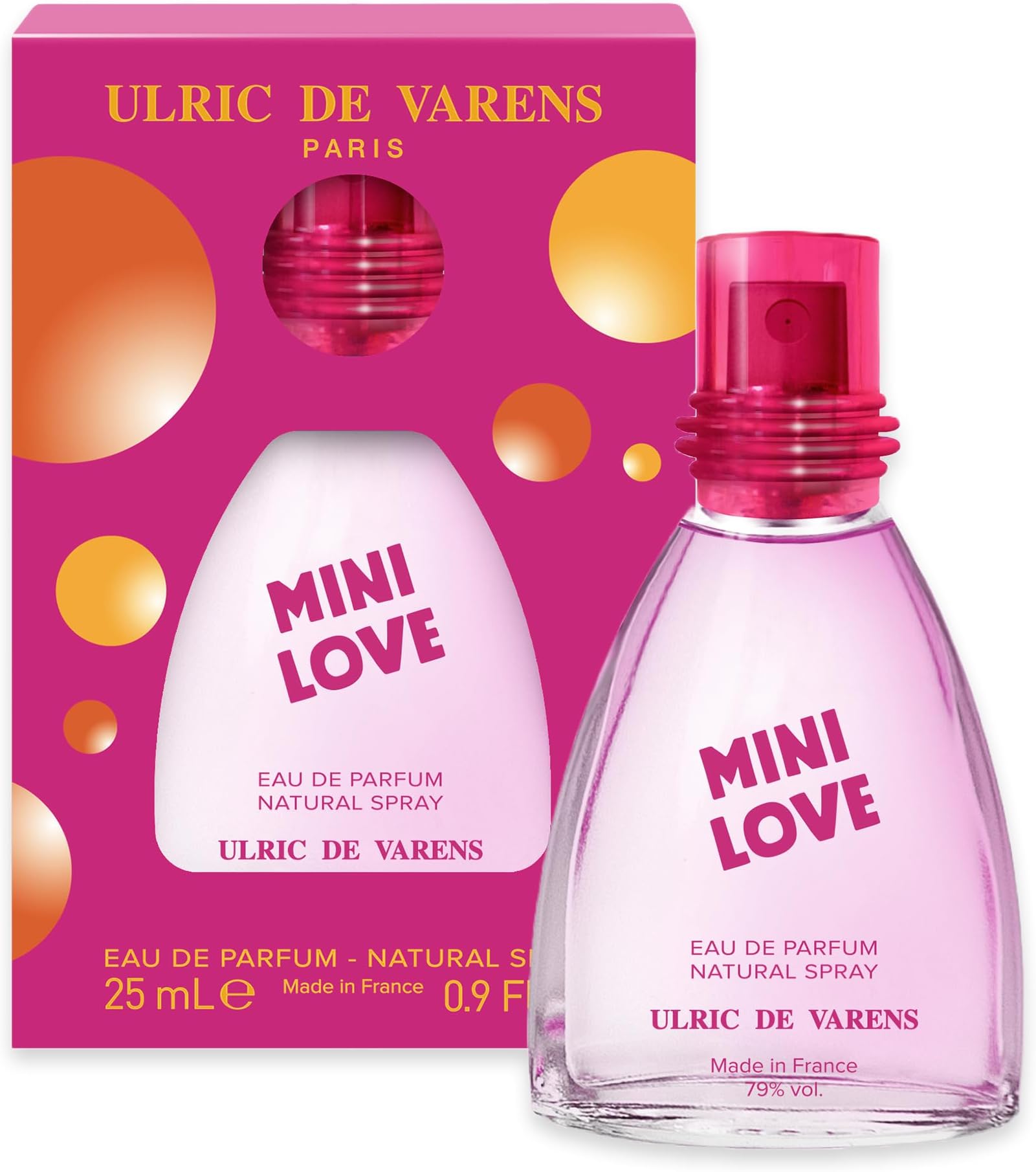 ULRIC DE VARENS - Eau de Parfum Mini Love - Floral and Fruity - Women's Perfume - Spray - Made in France - 25 ml