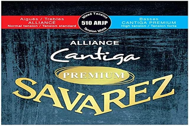 Savarez 510ARJP Chaînes de guitare classiques mixtes - Alliance Trebles, Cantiga Basses, Plein 6 Ensemble de chaînes
