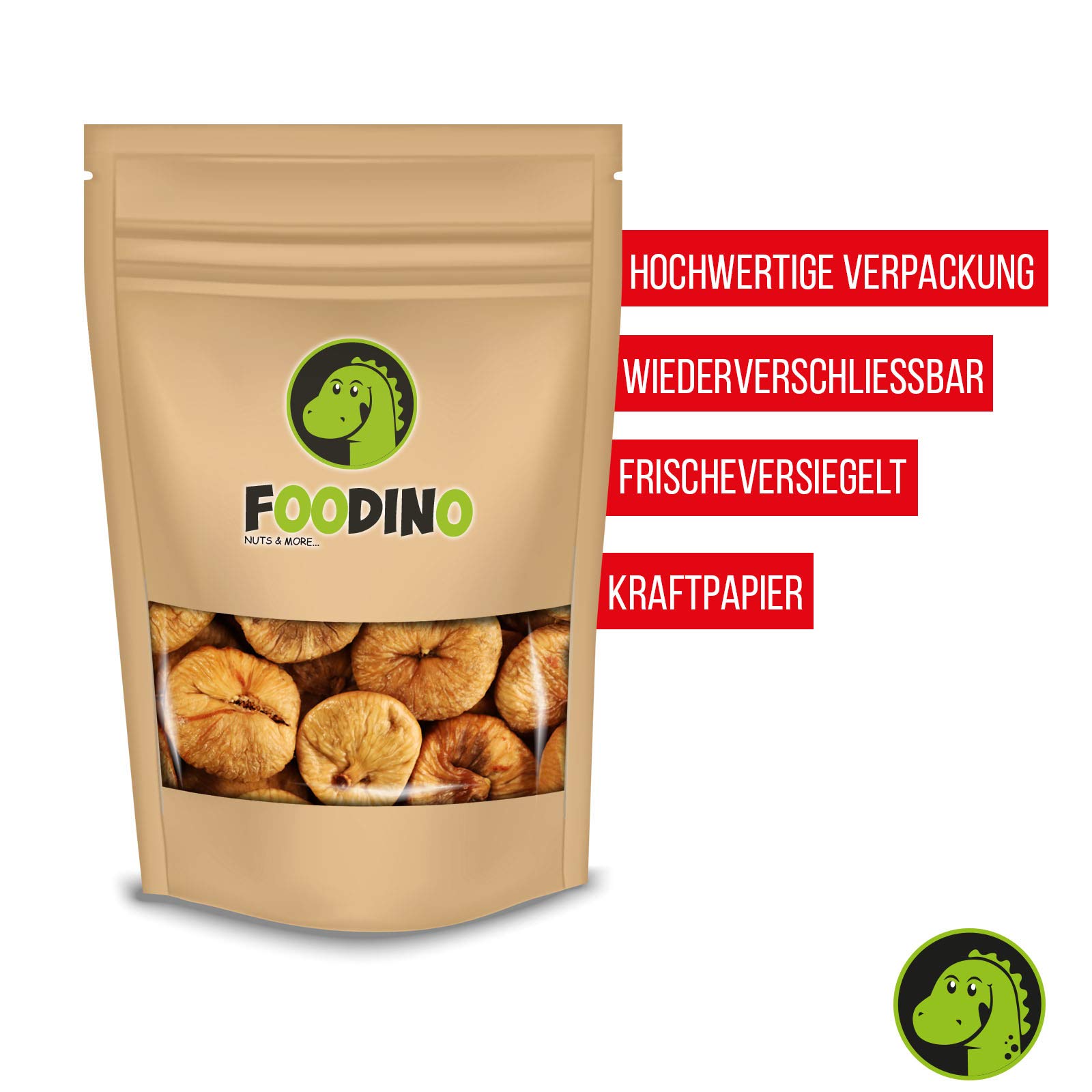 FOODINO 2,5kg Feigen getrocknet naturbelassen ungeschwefelt ganz