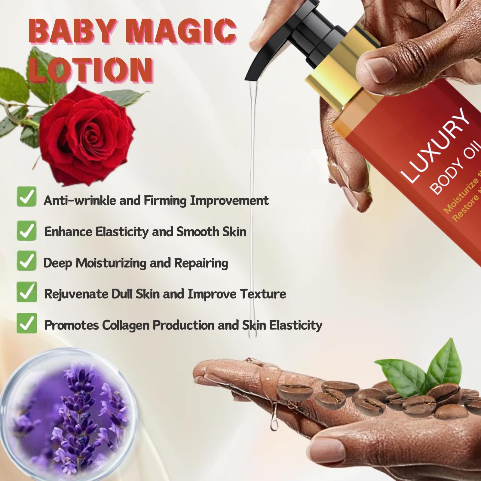 Glow Remedy Oil Skin Tightening & Deep Moisturizing, Magic Oil for Sagging Skin - Image 4