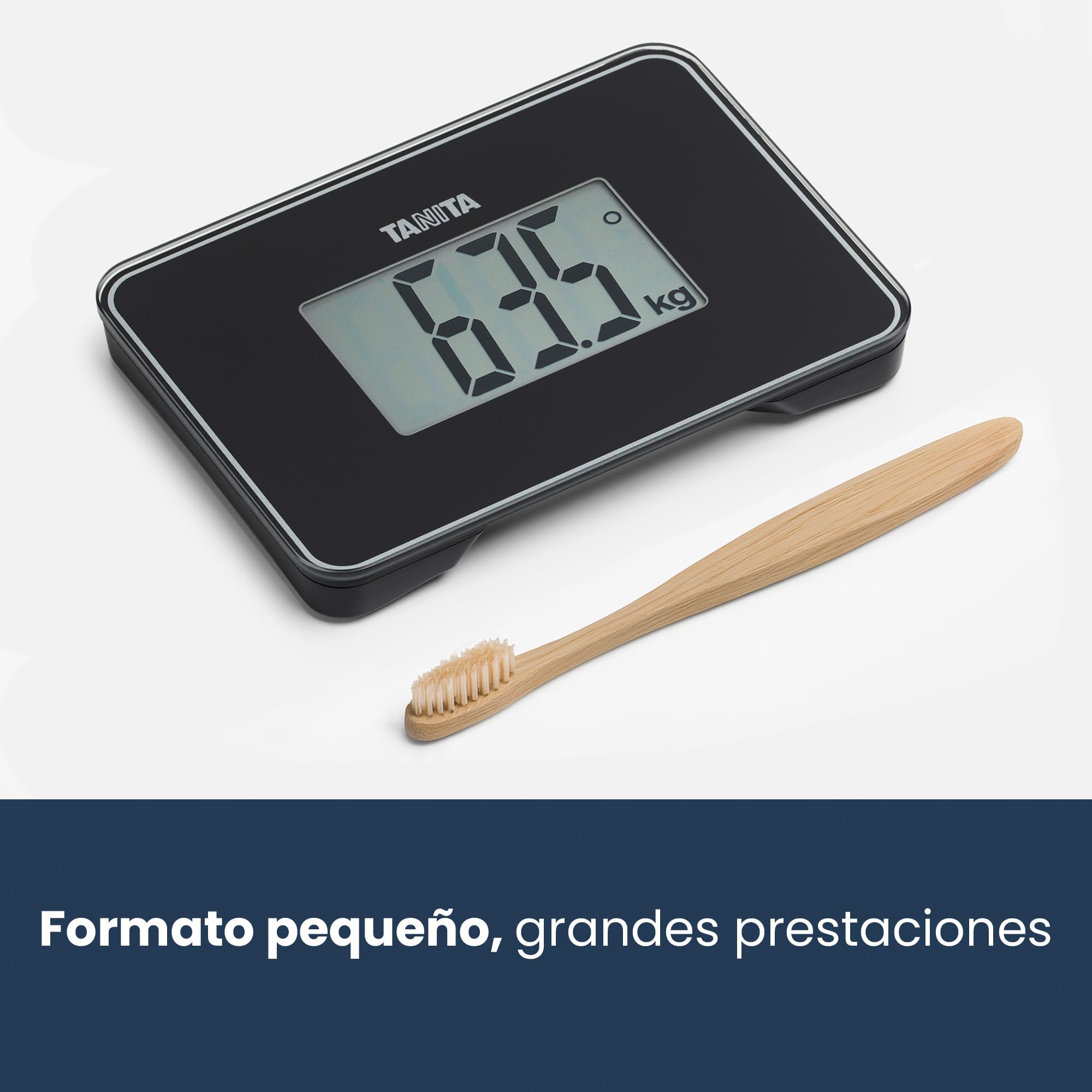 TANITA HD-386 Báscula digital de viaje multipropósito compacta, color negro perla