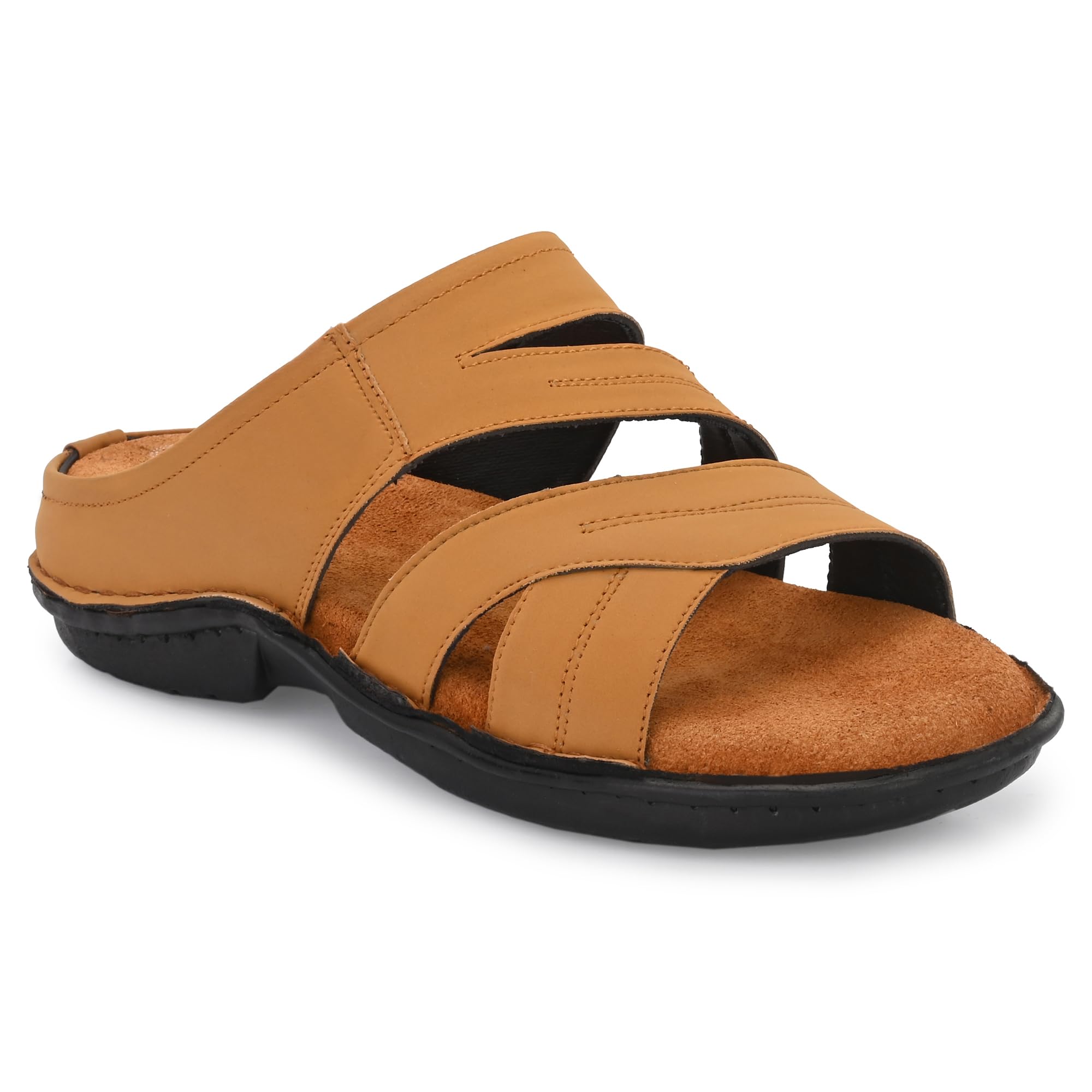 Tan sandal form Classical Thong Lightweight Quick-dry, Heavy Density for Arch Support Comfort, Hand Stitched Chappal, Leather sandal-image-34