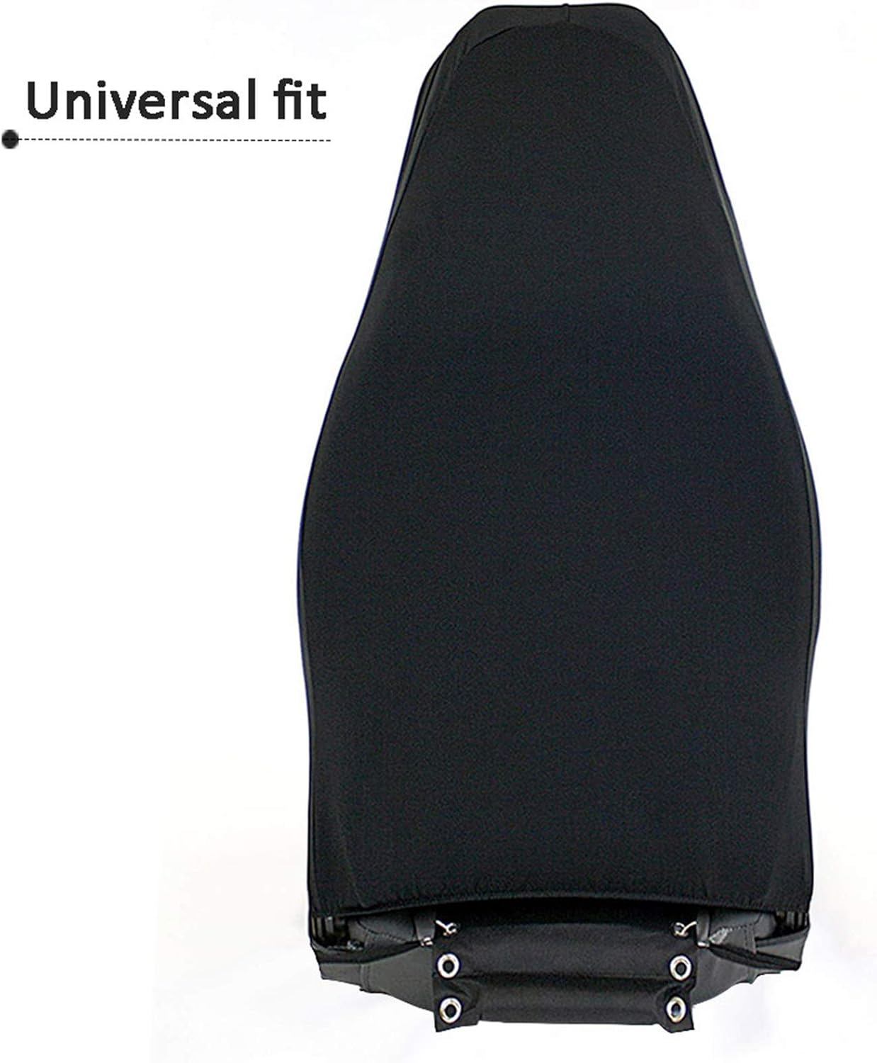 HUGS IDEA Denim Cat Front Set Car Seat Covers for Bucket Seats 2 Piece Seat Cover Auto Accessories Interior Seat Covers Universal Fit for SUV, Sedan, Van