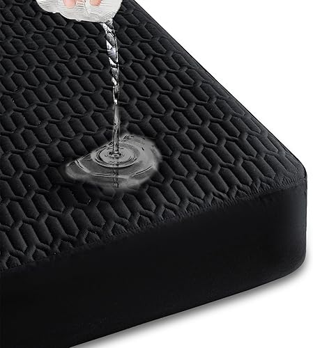 Protector de colchón impermeable tamaño Queen, funda de colchón con bolsillo profundo ajustable de hasta 6 a 18 pulgadas de profundidad, funda de