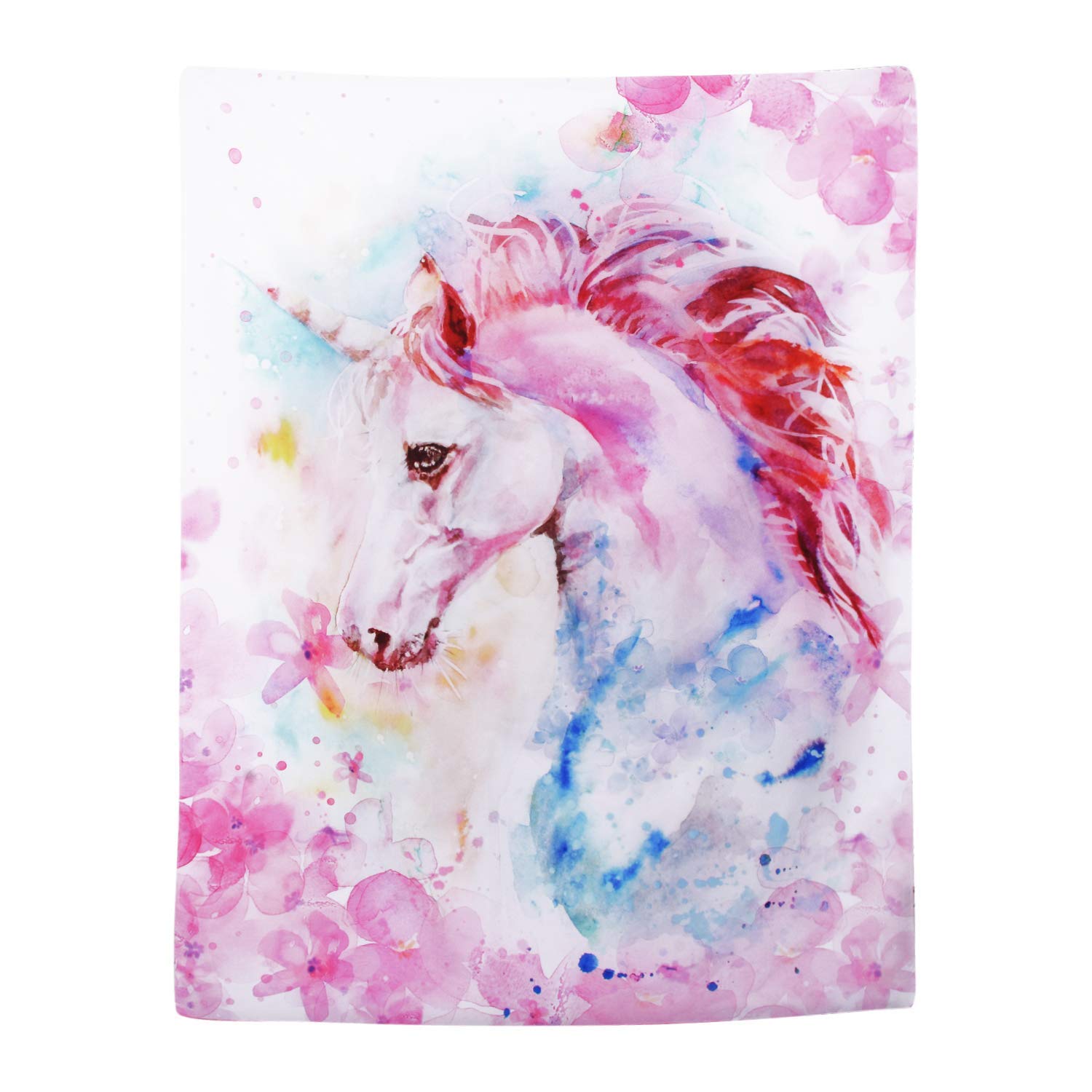 Tapis/Tenture Murale Licorne Sakura 150x200cm - Polyester, Pour Décoration Chambre, Plage, Pique-nique Ou Yoga