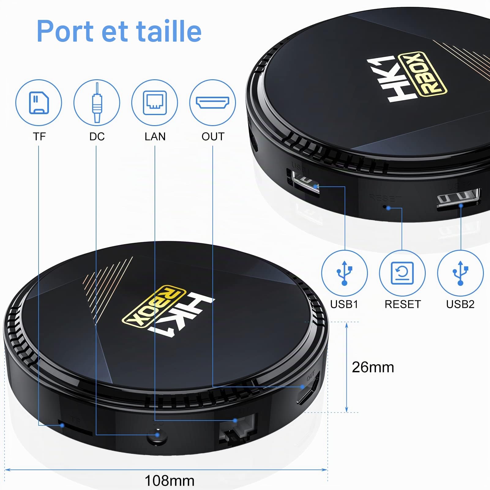 Android TV Box,Android 12.0 TV Box Allwinner H618 Quadcore 4GB RAM 32GB ROM | Mali-G31 MP2 GPU Support 6K 3D 1080P 2.4/5.0GHz WIFI6 BT5.0 10/100M Ethernet HDR10 HDMI 2.0