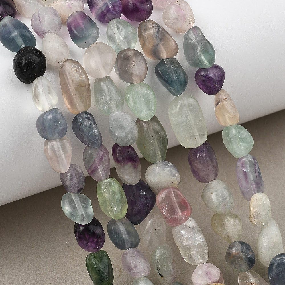 Stiesy Approx 21Pcs Natural Tumbled Stone Beads Nuggets Gemstone Beads