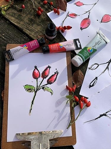 Miniatura 9 de Daler Rowney System3 - Juego de pintura acrílica de 5 tubos para adultos, suministros de pintura acrílica para artistas y estudiantes, pinturas